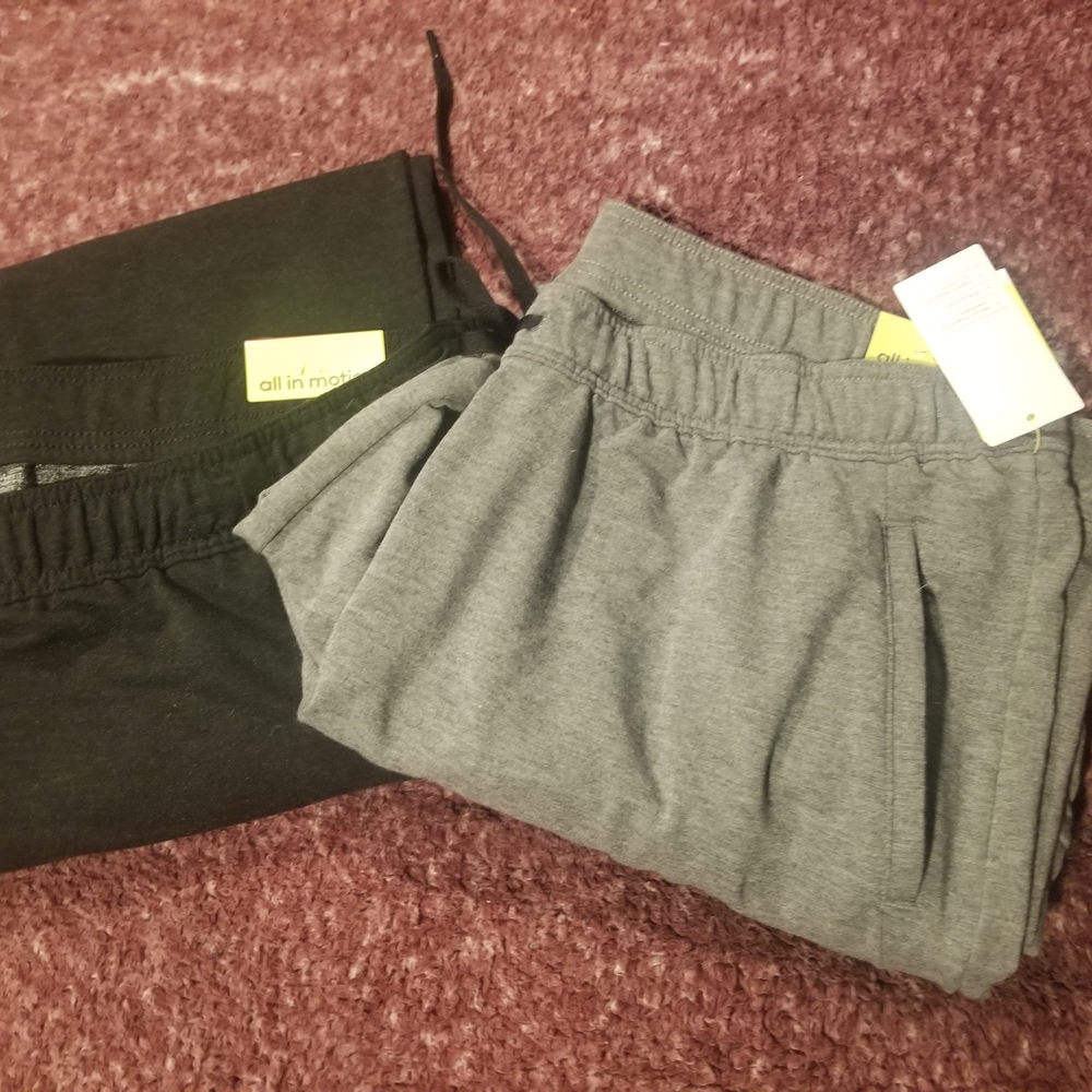 All in Motion Men's Gray and Black Sweatpants Bottoms Size Xxl